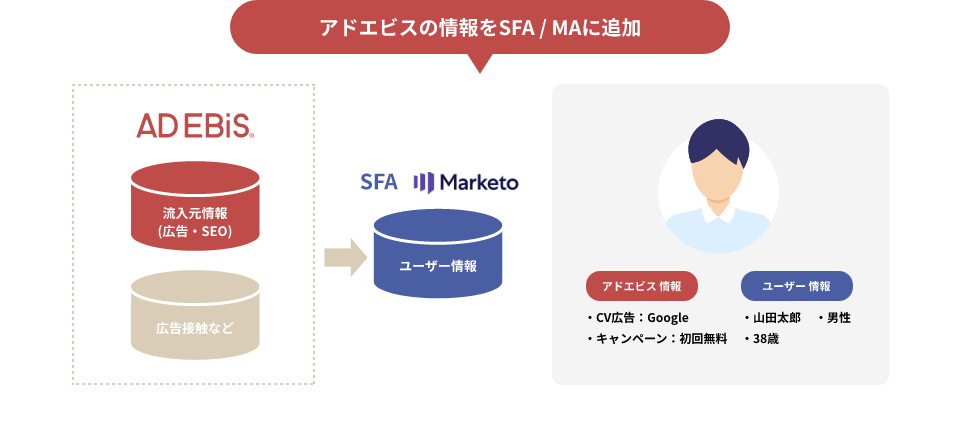 アドエビスの情報をSFA / MAに追加